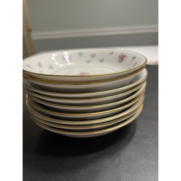 Royal Jackson Ramblin’ Rose Berry Custard Fruit Bowl Fine Bone China 9pc - Picture 4 of 10